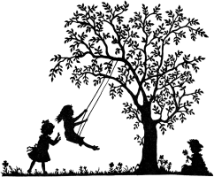 free digital stamp_swing silhouette